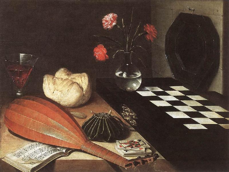 BAUGIN, Lubin Still-life with Chessboard (The Five Senses) fg oil painting image